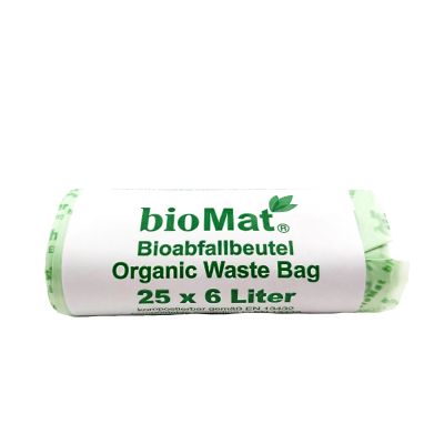 BS-6-25 BIOMAT® Organic Waste Bag 6l with Star folding 195+195x380 mm, 25 pcs/Roll